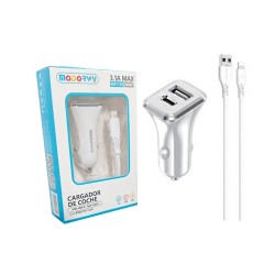 Modorwy QC3,0+PD Car Charger MA1104 with Lightning cable 5V 2.4A 18W White Modorwy QC3,0+PD Car Charger MA1104 with Lightning cable 5V 2.4A 18W White